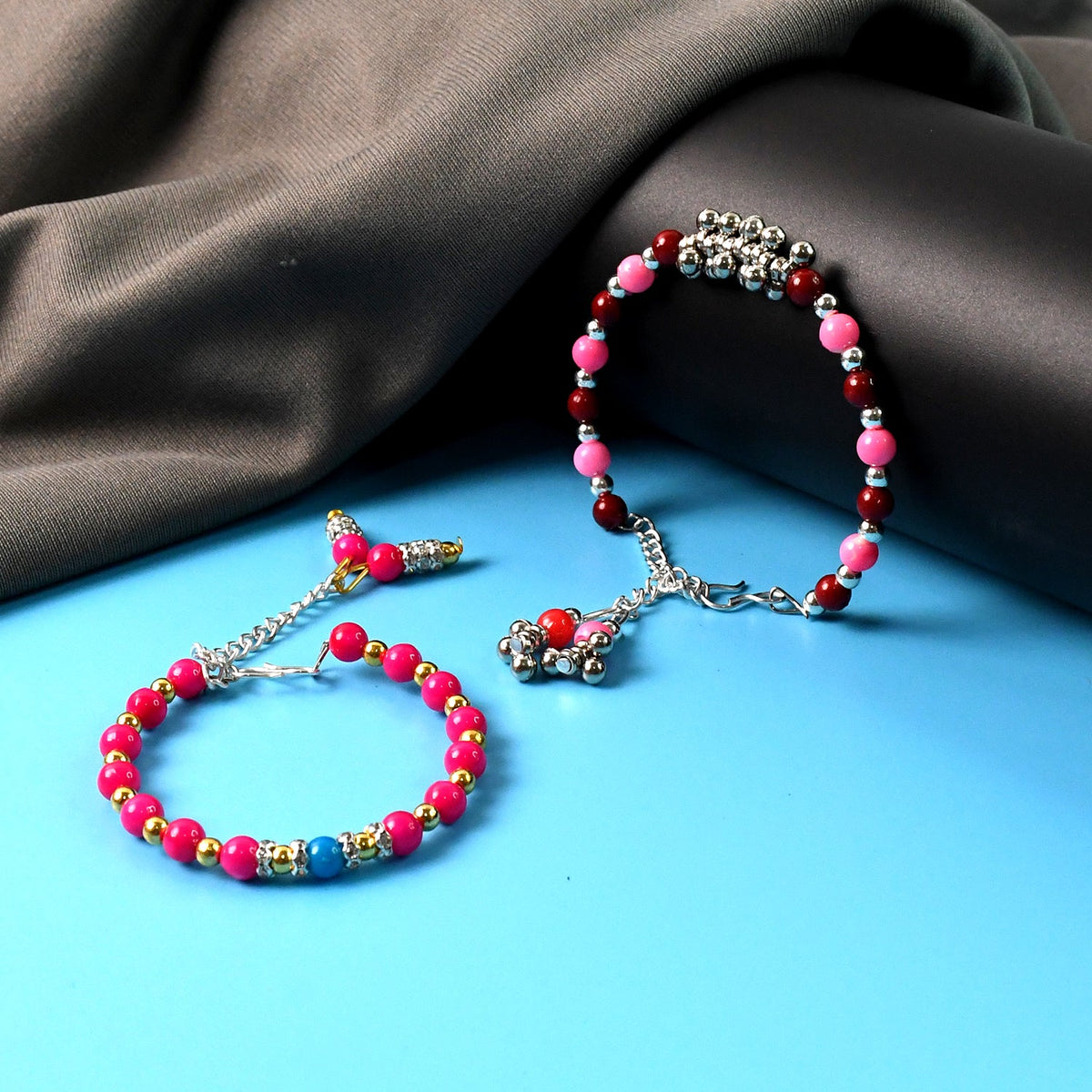 Traditional beaded bracelet showcasing colorful stones and ethnic design