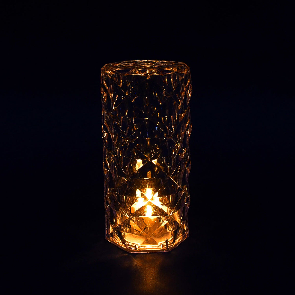 The Crystal LED Candle in a home setting, highlighting its decorative appeal.