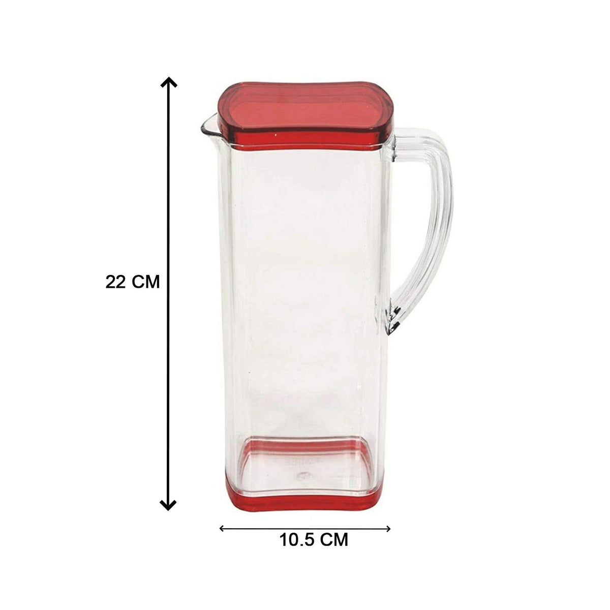 Top-down view of the fridge-safe water jug with its secure, easy-open lid.