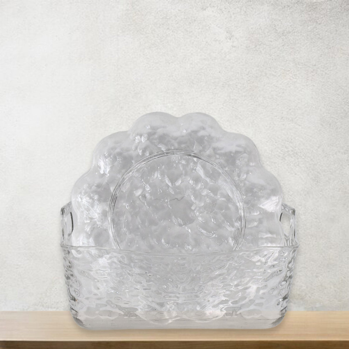 Nesting plastic bowls and serving tray, easy to store and clean