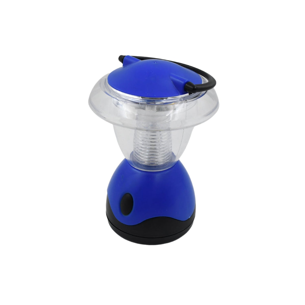 The Indo Glow Mini Camping Lantern emitting a powerful white LED light in a dark environment.