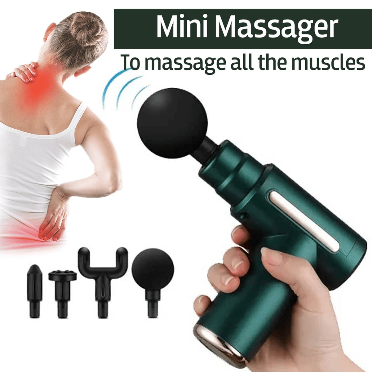 High-performance percussion massager for intense deep tissue muscle relaxation.