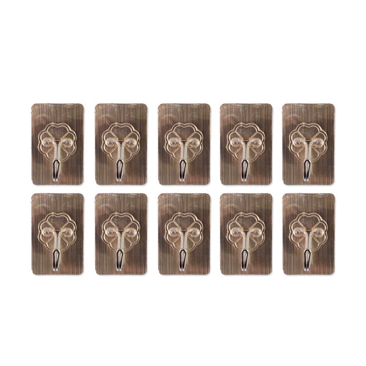 Kitchen and bathroom adhesive plastic hooks set