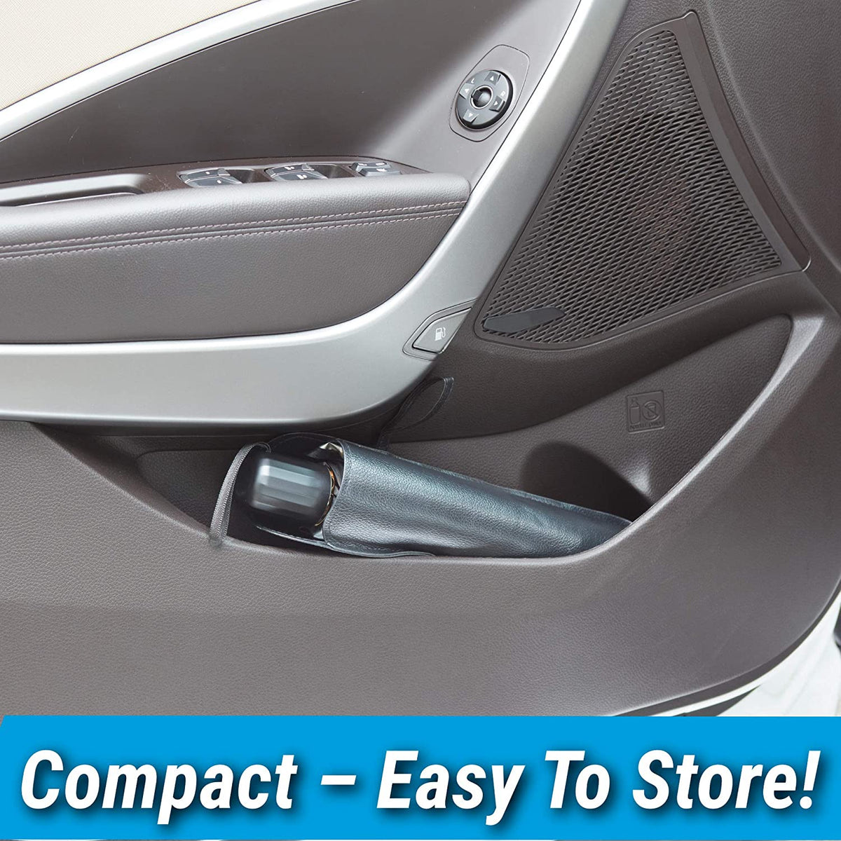 Compact design of the foldable car sunshade for easy portability.
