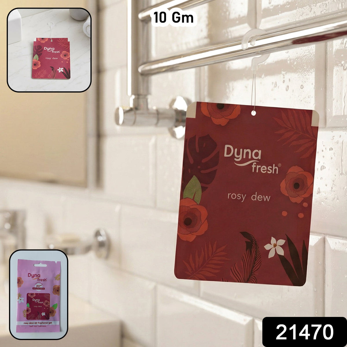 Rosy dew fragrance gel air freshener for small spaces