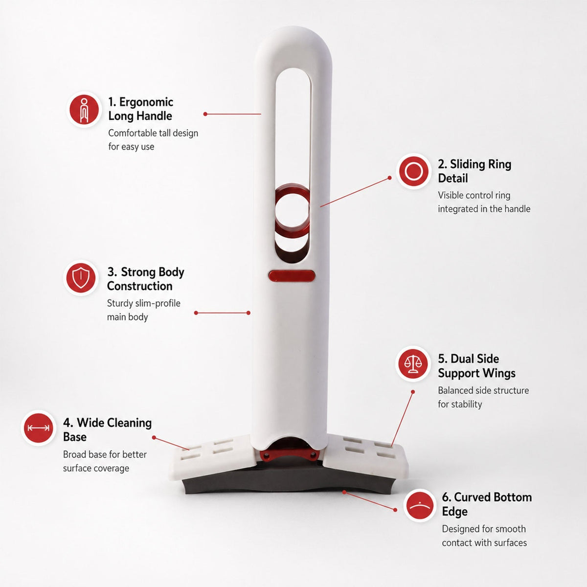 Self-squeeze mini mop with ergonomic handle for effortless cleaning