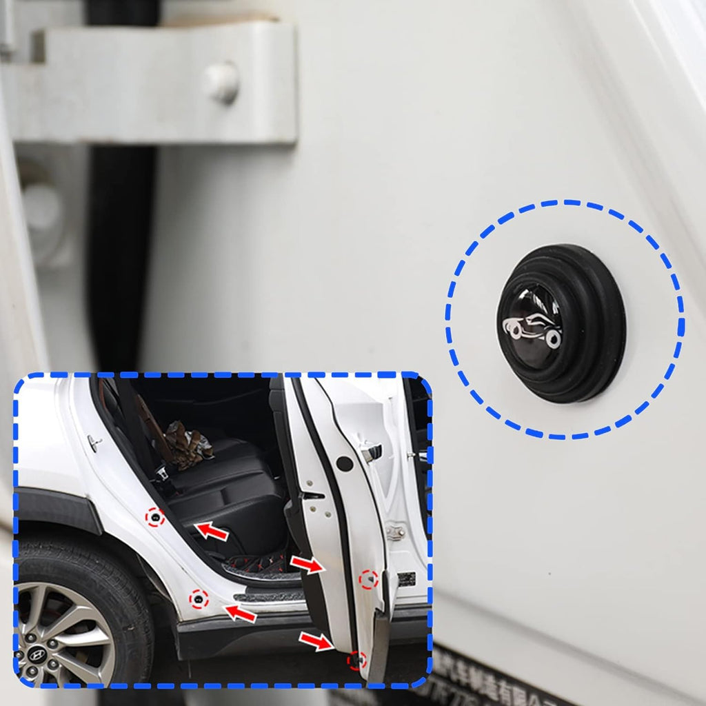 Detailed view of the circular Car Door Protector pad's adhesive backing.
