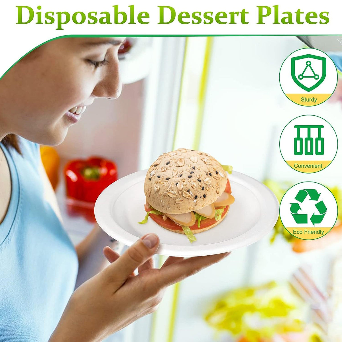 Disposable eco-friendly plates suitable for hot and cold food