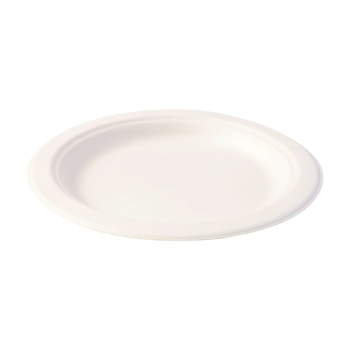Natural off-white compostable plates ideal for parties and cafés