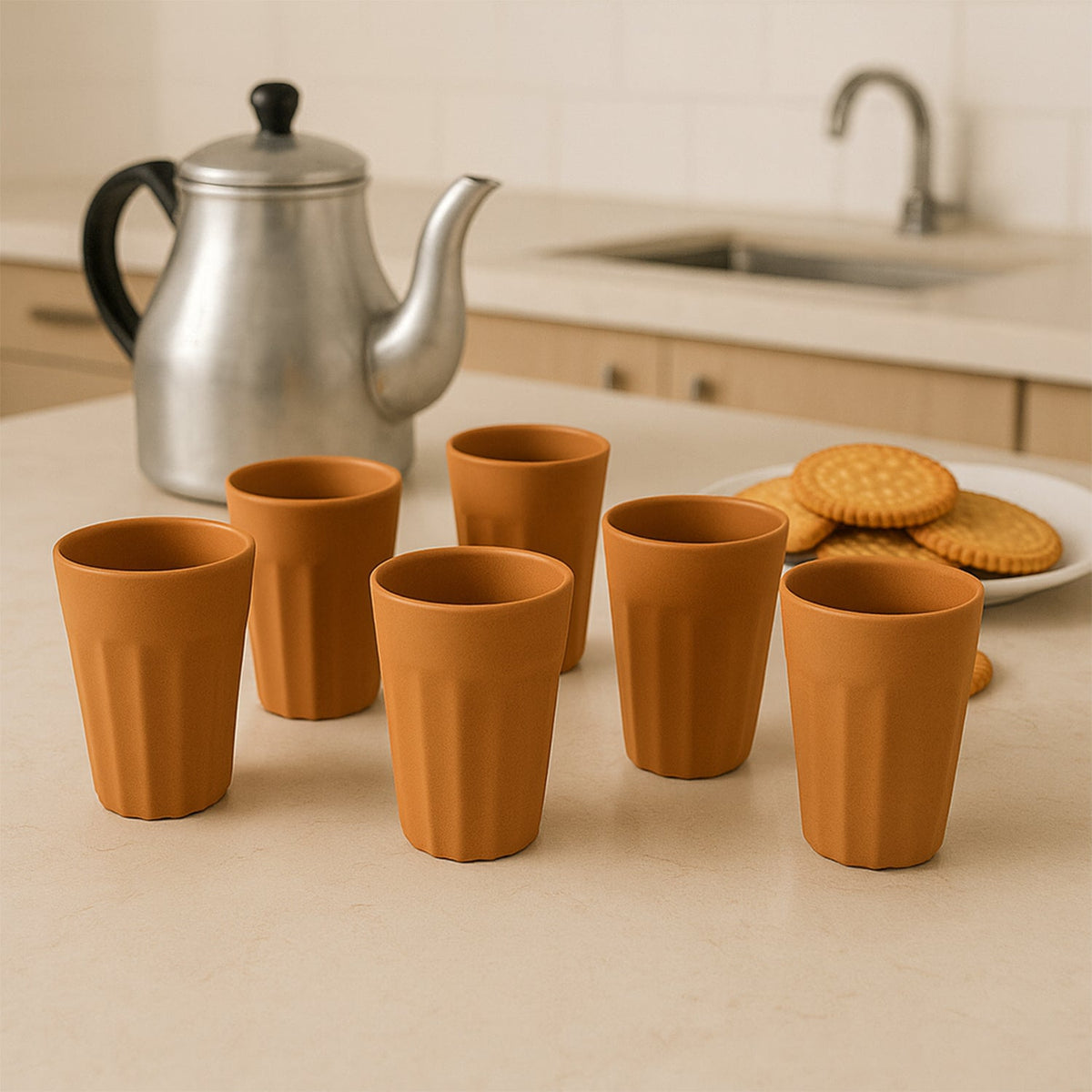 Traditional chai cups showcasing authentic tea glass design