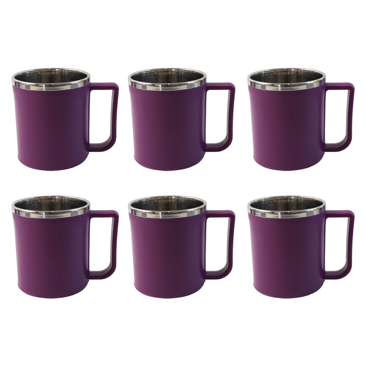 Coffee mug with stainless steel inner lining and sleek outer finish