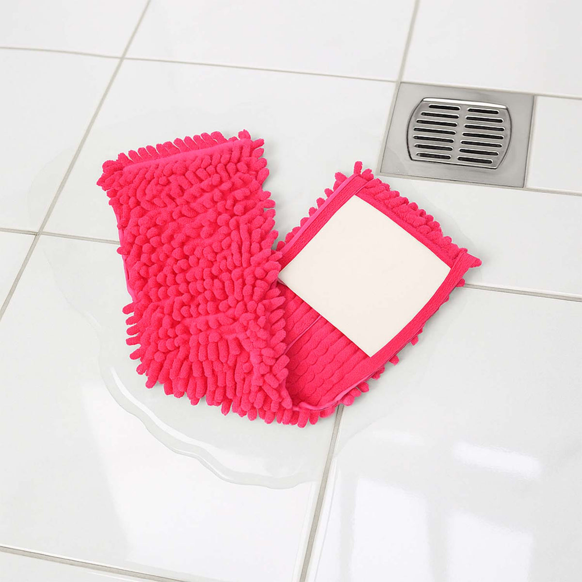 Mop refill pad ready to attach on mop frame for home floor cleaning