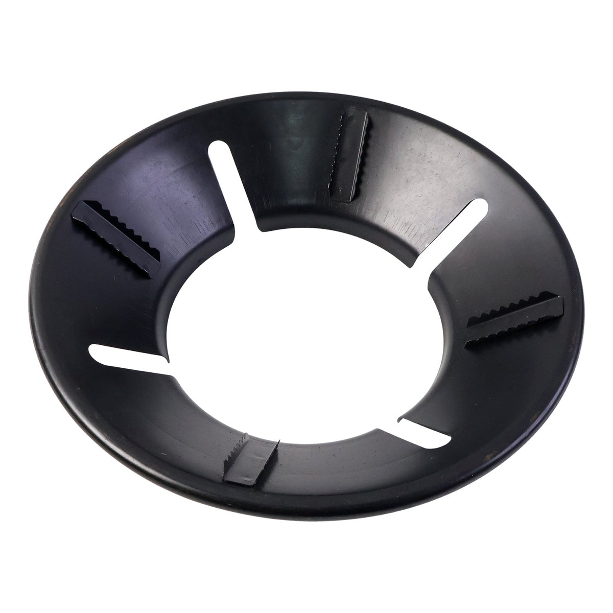 Flame spreader and protector ring on gas stove improving heat and fuel efficiency