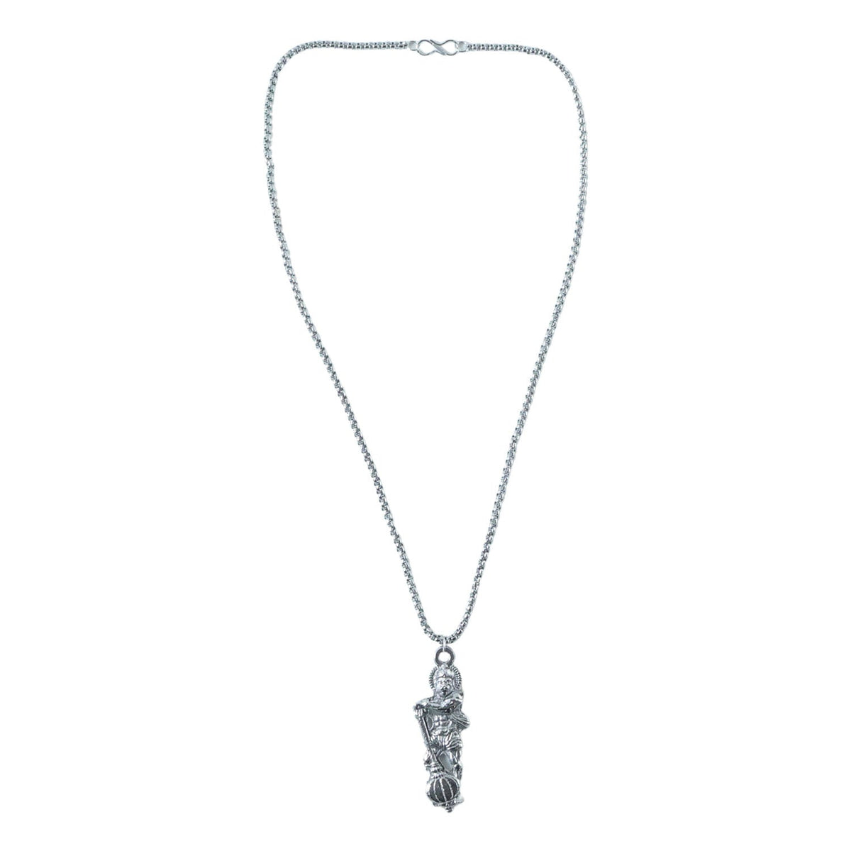 Hanuman Ji pendant elegantly displayed on a chain, ready to wear.