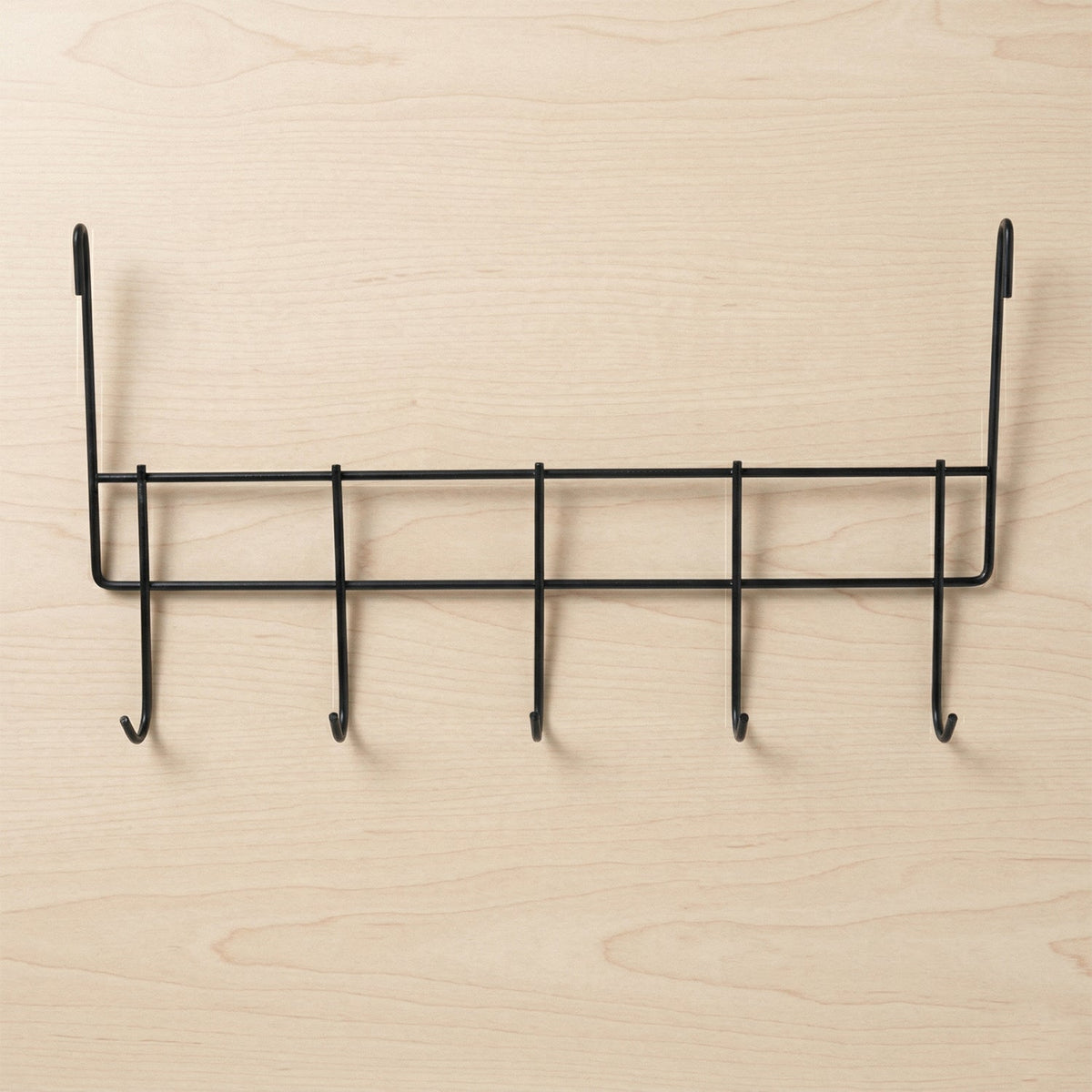 Multi-hook door organizer rack for home storage