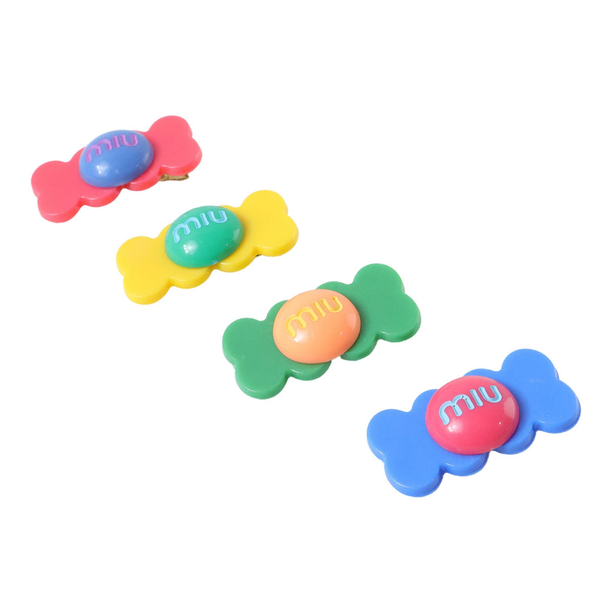 Side view showing secure snap mechanism and smooth edges of candy hair clips