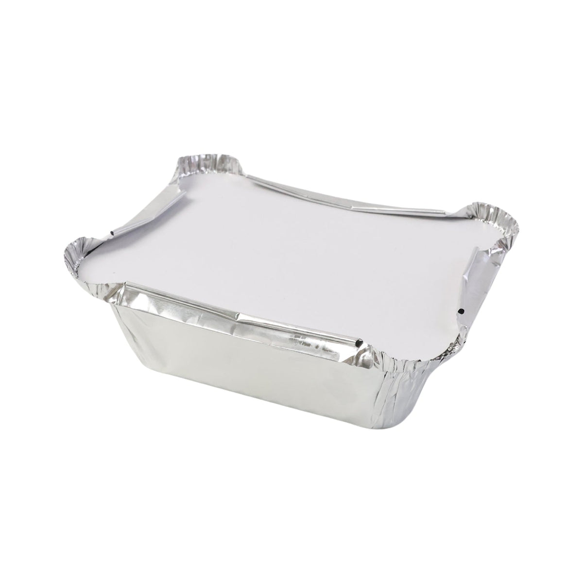 Disposable aluminium foil food boxes with tight crimp seal lids