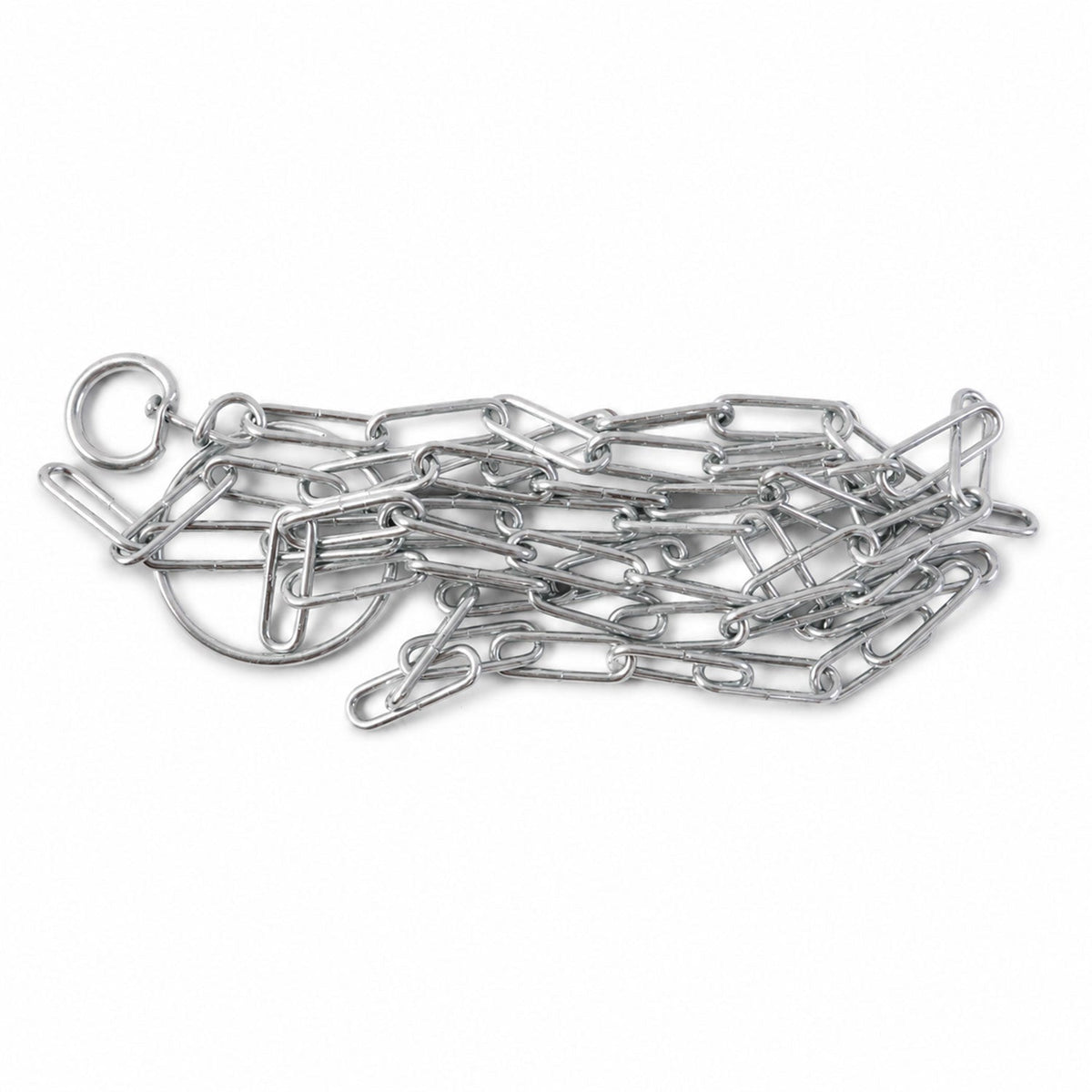Luggage lock chain on white background showing size and finish