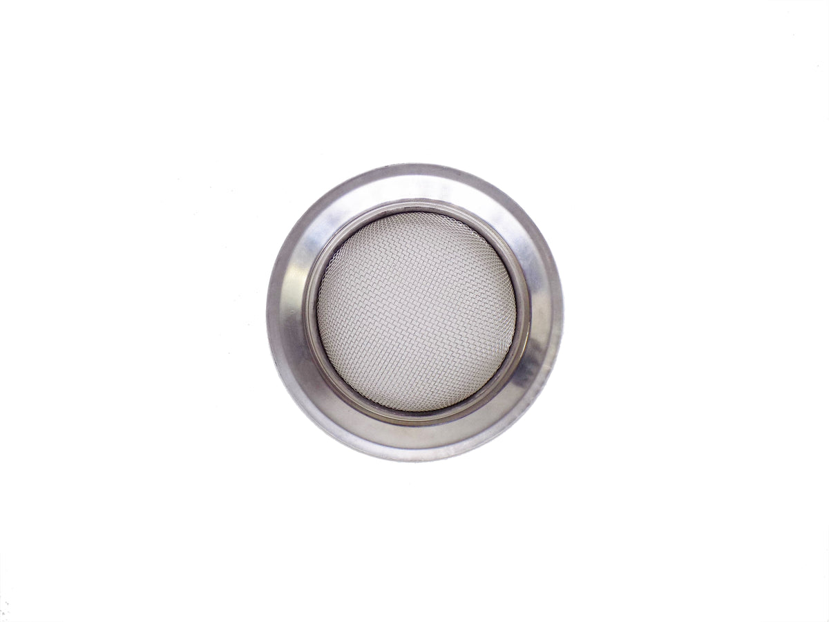 Side view of the anti-clog sink strainer, highlighting its compact and robust construction.