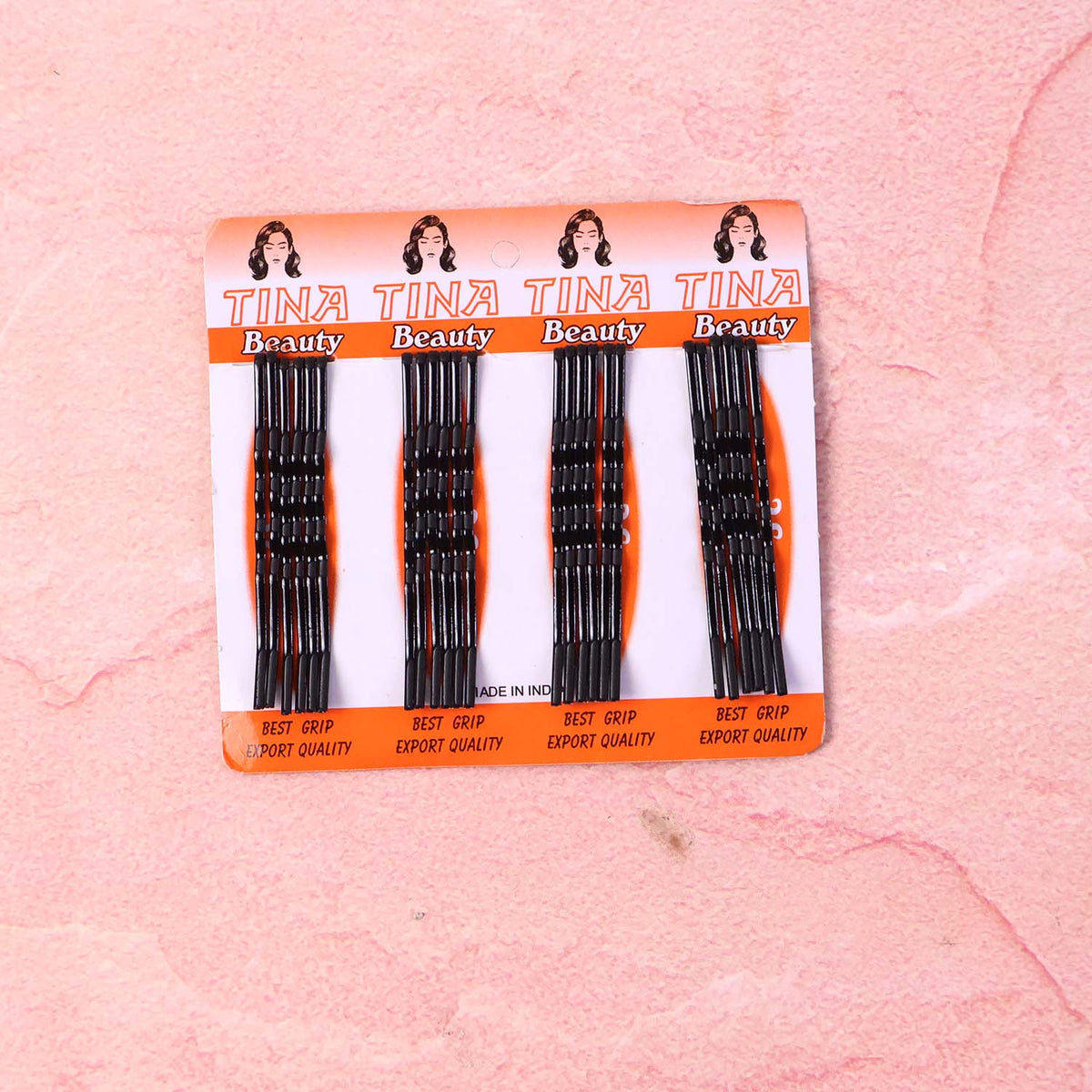 Black matte finish big hair bobby pins designed for all hair colours